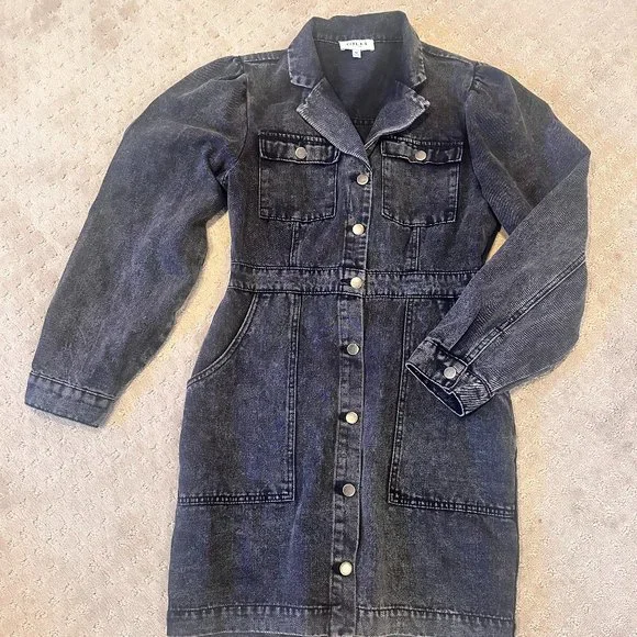 Gilli Dresses | Gilli Roxy Denim Dress | Color: Black | Size: M | Bamaswede's Closet Gilli Dresses | Gilli Roxy Denim Dress | Color: Black | Size: M | Bamaswede's Closet